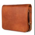 Plain Brown Full flap cover Messenger Bag