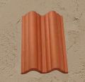 Non Polished Rectangular Red New channel m clay decorative roof tile