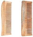 Brown neem wood regular double teeth comb