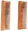 Brown neem wood regular single teeth comb