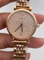 Emporio Armani Two Hands Full Rose Gold Diamond Studded dial Watch