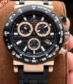 G C Steel Chronograph Rose Gold Black Dial Men&amp;rsquo;s Watch