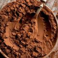 Brown natural cocoa powder