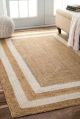 Rectangular Brown Plain jute rug