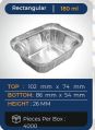 180ml Rectangular Aluminium Foil Container