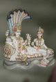 Marble Sitting Vishnu Laxmi Statue