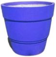 Blue Cement Flower Pot