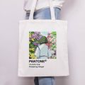 DTF Printed White Canvas Tote Bag