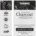 Square Black Solid Teamex charcoal handmade soap