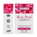White Teamex rose petal handmade soap