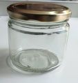 transparent Round 350 ml glass pickle jar