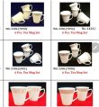 Round Mulit Colour Printed 6 pcs ceramic tea cup set