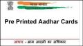 Pre-Printed pre printed aadhaar pvc card