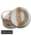 6 Inch Round Deep Biodegradable Palm Leaf Plate
