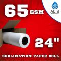 24" 65 GSM Sublimation Heat Transfer Paper Roll