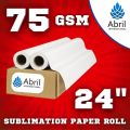 24" 75 GSM Sublimation Heat Transfer Paper Roll