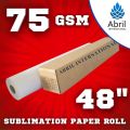 48" 75 GSM Sublimation Heat Transfer Paper Roll