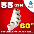 60" 55 GSM Sublimation Heat Transfer Paper Roll