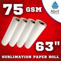 63" 75 GSM Sublimation Heat Transfer Paper Roll