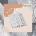 Paper 6mm-12mm biodegradable white covered straws