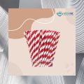 printed 6mm-12mm biodegradable colored paper straws