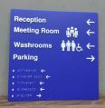 Acrylic braille tactile floor directory signage
