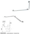 SS 304 stainless steel l shaped grab bar