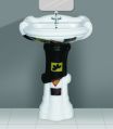 BS103 Black Designer Series Big Sterling Wash Basin Pedestal Set