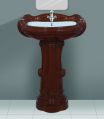 Wooden Designer Series Big Sterling Wash Basin Pedestal Set