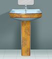 503 Wooden Designer Series New Sophia Wash Basin Pedestal Set