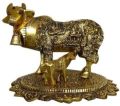 Brass Kamdhenu Cow and calf Statue