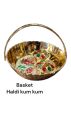 Golden Round Haldi Kumkum Basket
