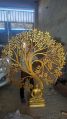 Brown Yellow Plain Polished S India Industries Plane Modern S india industries brass buddha tree statue