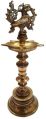 S INDIA INDUSTRIES Polished golden brass deepak lamp