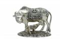 silver kamdhenu cow calf statue
