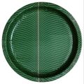 Round Green disposable buffet paper plates