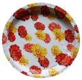 Round Multi Color disposable floral printed paper plates