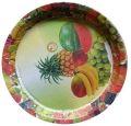 Multi Color disposable round printed paper plates