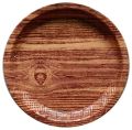 Round Brown disposable wood paper plates