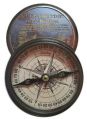 Polished Brass analog poem compass