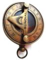 Round Brass Poem Compass