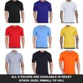 PLAIN ROUND NECK POLO POLYESTER T-SHIRTS (100% DULL POLYESTER)
