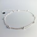 Double Chain Sterling Silver Anklet