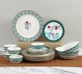 Available In Different Colors Printed Ceramic Dinner Set