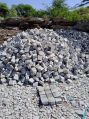 Solid Non Polished Square Grey granite stone blocks