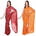 synthetic crepe sarees