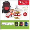 Polished Multi Color grace 3 classic steel lunch box