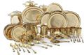 Round Golden Brass Dinner Set