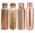 Round Brown Printed Plain copper water bottle