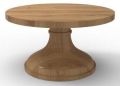 Acacia Wood Round Natural Wood Plain 12x12x5 inch wooden cake stand